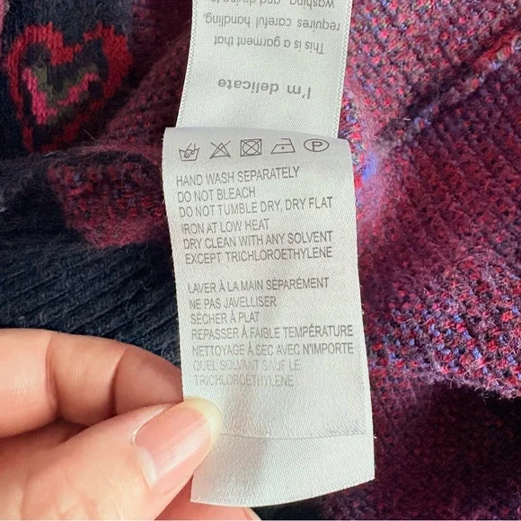 Farm Rio Ikat Dyed Hearts Open Front Cardigan - Picture 11 of 13